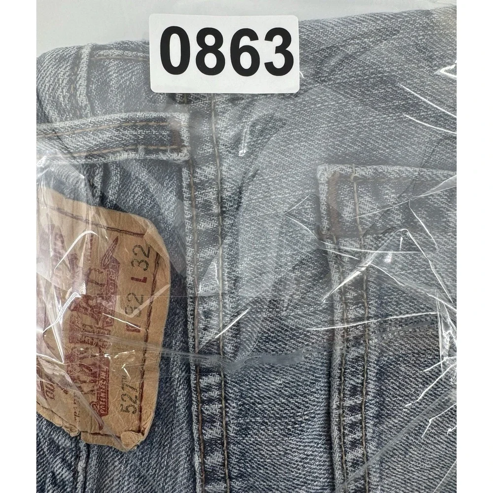 Levi's 527 Women's High Rise Cut Off Blue Denim Shorts Distressed Size 32W
